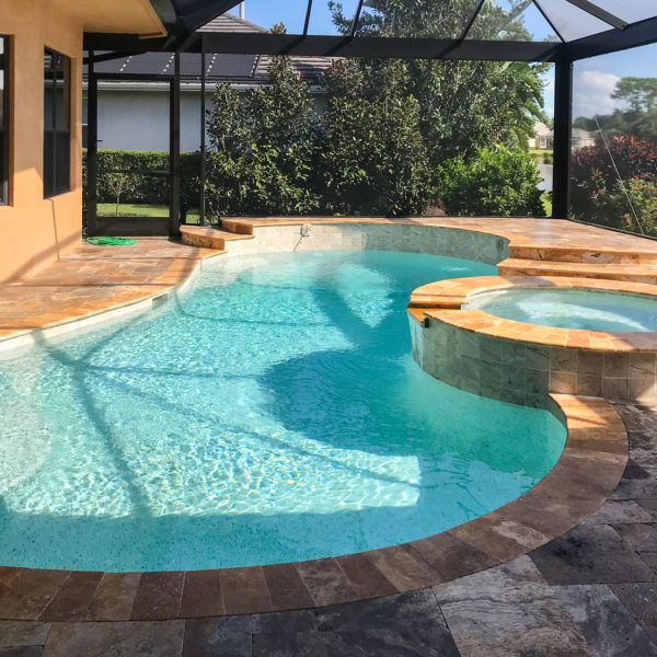 Palmer Ranch freeform pool remodel in Osprey.